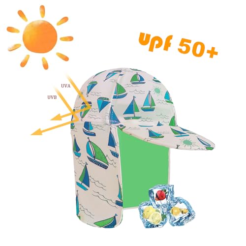 Image of Toddler Boys Sun Hat Kids Flap Hat Beach Sun Protection Hat UPF 50+ for Boys Girls