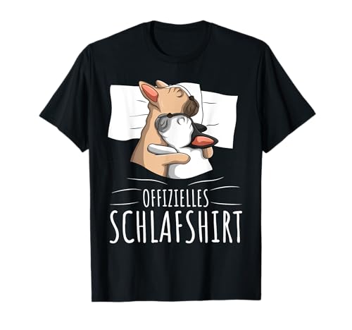 Offizielles Schlafshirt Französische Bulldogge Hund T-Shirt