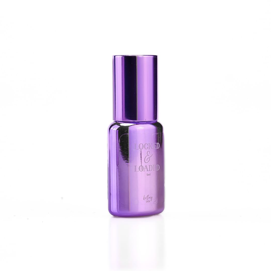 LivBay Supplies Locked & Loaded Lash Adhesive, 5ml, 1-Second Dry Time, 6-Week Retention, Professional Lash Adhesive