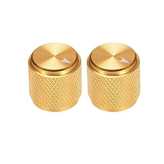 sourcing map 2Pcs Potentiomètre Boutons Doréalité Aluminium Volume Commande Bouton Amplificateur Électrique Guitare - Les Beatles, Paul McCartney, John Lennon, RIngo Starr, George Harrison