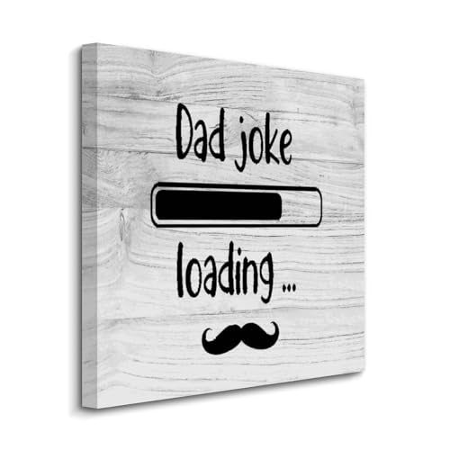Lienzo decorativo de 20x20" con bromas de papá, el regalo ideal de inauguración de casa