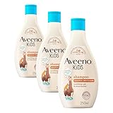 Aveeno Baby Kids Shampoo 250ml | Enriched with Soothing Oat & Shea Butter | Childrens Shampoo Developed for Your Little Superhero | Childrens Toiletries Sets (Pack of 3)