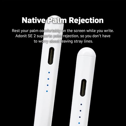 Adonit Se2(White) Magnetic Attached Palm Rejection Stylus For Writing/Drawing Stylus Compatible With Ipad6Th-10Th thumb #2
