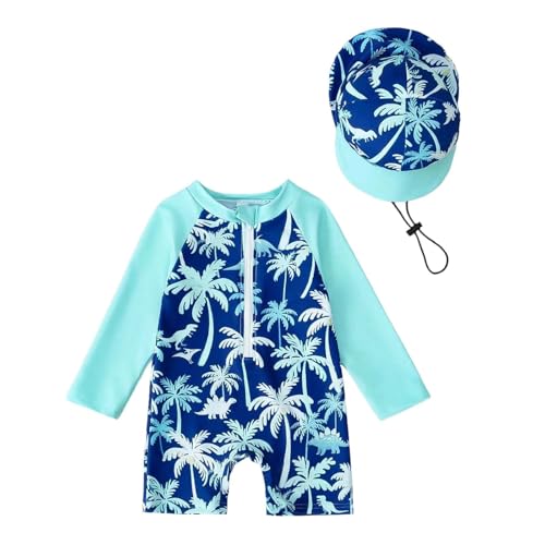 Maillot de bain pour bébés garçons 1 piece grande taille avec protection solaire et boxer