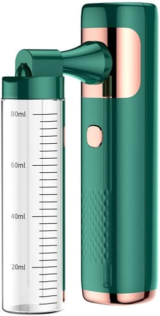 Facial Steamer, Face Mist Sprayer, Mini Air Compressor Handheld Portable, High Pressure Oxygen Facial Machine-Portable Handheld Face Skin Moisturizing Nano Spray Airbrush-Green