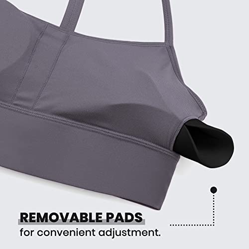 Image of CRZ YOGA Butterluxe Y Back U Neck Sports Bra | Light Support, Removable Pads, Yoga, Extremely Soft, Longline, for Women