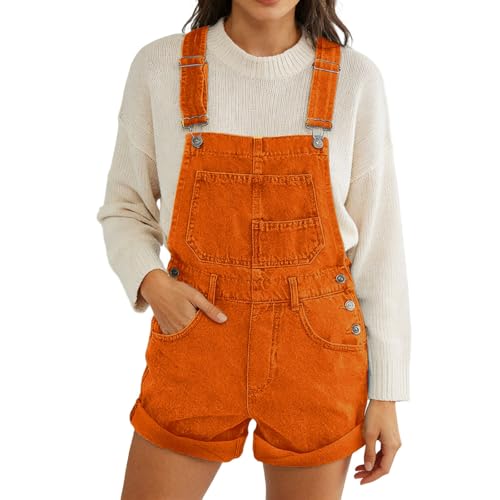 Mono naranja con tirantes ajustables talla M para mujer casual