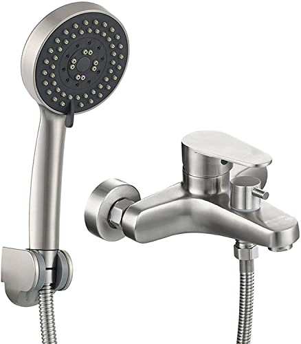 Robinet de baignoire ensemble de douche mitigeur inox avec douchette
