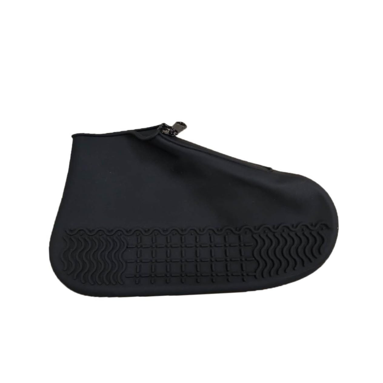 Couvre-chaussures imperméables en silicone noir taille unique pour la pluie - 8