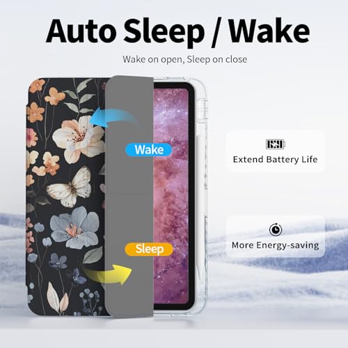 Funda para iPad Air 11 M3 que evita la pérdida del lápiz y roturas con su trasera rígida 4