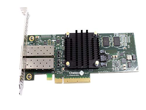 CHELSIO COMMUNICATIONS T6225-LL-CR 2-Port Low Latency Profile 10/25GbE UWire Adapter with PCI-E x8 Gen 3, 32K Conn SFP28 Connector