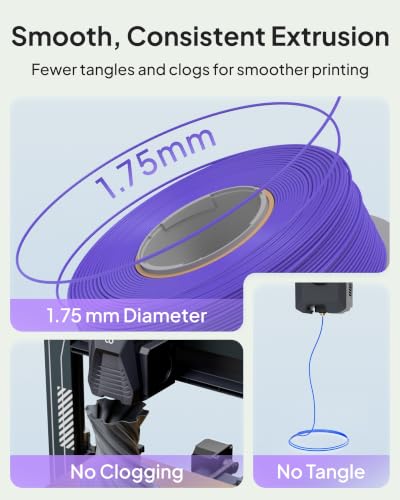 Image of ELEGOO PLA Basic Refill Filament 1.75mm Megenta 1KG, 3D Printer Filament No Spool Dimensional Accuracy + /- 0.02mm, 3D Printing PLA for Reusable Spool Refilling