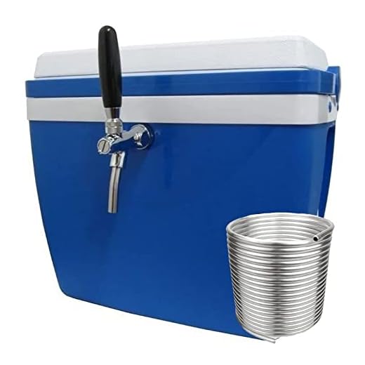 Chopeira A Gelo 34L com Torneira Italiana Cromada, Serpentina 10m e Destrave para Barril 5L Azul
