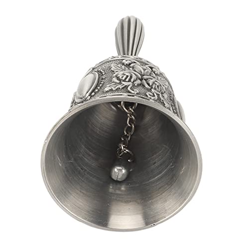Jopwkuin Anel de mão, sino de mão de liga de zinco, som alto dentro bola estilo vintage prata para e