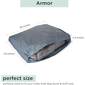   Molly-Mutt-Water-Resistant-Dog-Bed-Liner-Polyester-Bed-Liner-for-Dogs-Easy-to-Clean-Gray-MediumLarge-27x36x475