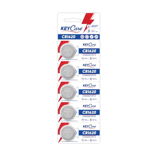 Image of KeyCare Long Lasting CR1620 Lithium Coin Cell Battery | 3V Voltage | Environmentally Friendly | High Capacity-Pack of 5