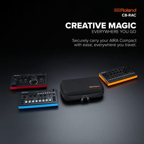 ROLAND CB-RAC AIRA Compact Transport-Tasche | Custom-Tasche zum Schutz deines E-4 Voice Tweaker, J-6 Chord Synth & T-8 Beat Machine | Schlank & robust mit Netz-Innentasche