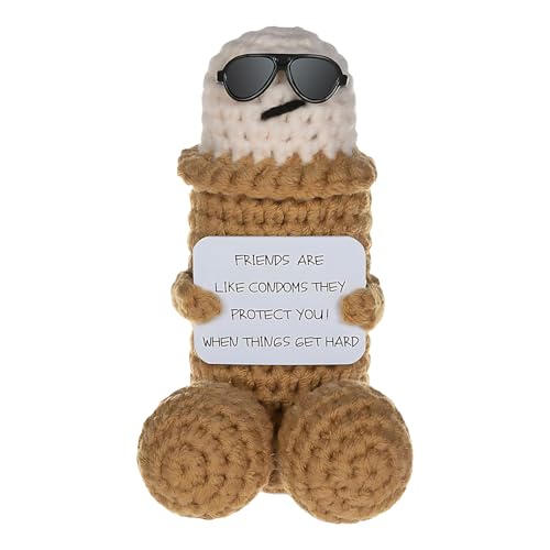 ZexJpr Lustige Geschenke, Geschenk Für Beste Freundin, 11 cm X 6,5 cm Baumwolle, Humorvolle Überraschung, Party-Deko, Emotional Support doll Gifts