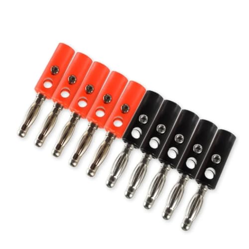 Banana plug de 4 mm y conector de altavoz tipo clavija sin soldadura para cable de audio 5