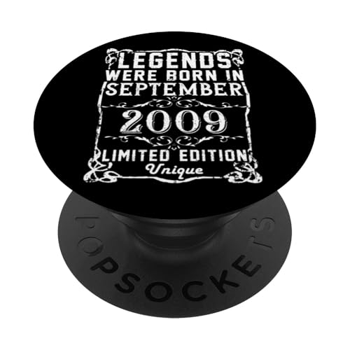 Cumpleaños Septiembre 2009 Edición Limitada Regalo Vintage PopSockets PopGrip Intercambiable