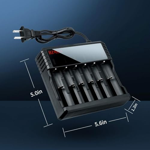 Tokeyla 954EC685-3774-49AB-9908-86AAEABAB980 6 Bay 18650 Battery Charger Universal Wall Charger For 3.7V Lithium Rechargeable Batteries Compatible 18650 26650 14500 16340 thumb #4