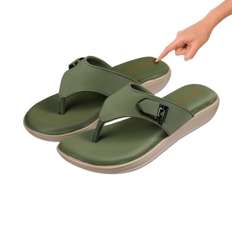 Image of ORTHO CLUB Fancy doctor slippers | Stylish chappal for women | Comfortable flat sandals for women stylish