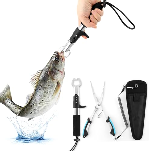 LVOERTUIG Conjunto de alicates e pinças de pesca, equipamento e equipamento de pesca de aço inoxidáv