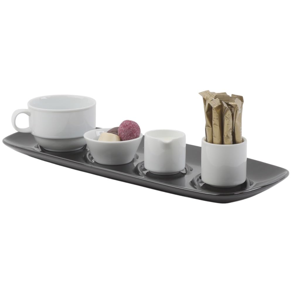 Porcelaine pour café et thé haut de gamme Holst Porzellan FD 132 TH service blanc 5 pièces