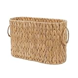 Coeusy Toilet Paper Storage - Water Hyacinth Toilet Paper Organizer for 6-9 Mega Rolls, Wicker Storage Basket for Bathroom, Kitchen, Under Sink