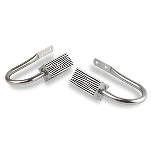 Rod Desyne Timber Holdback Pair, Satin Nickel