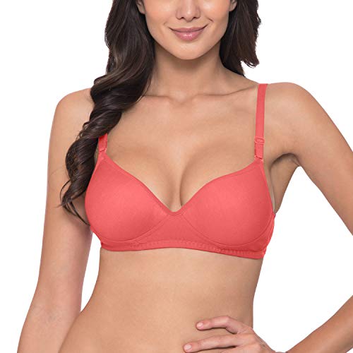 Image of Komli - Heavily Padded Push-Up Bra - Cotton Rich - Balconette - 3 /4th Coverage, Seamless, Wireless, Multiway Straps - T-Shirt Bra