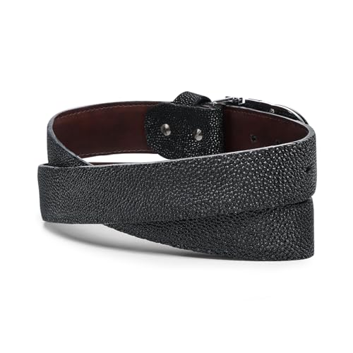 Cuadra Belt for Men in Genuine Stingray Leather Black2