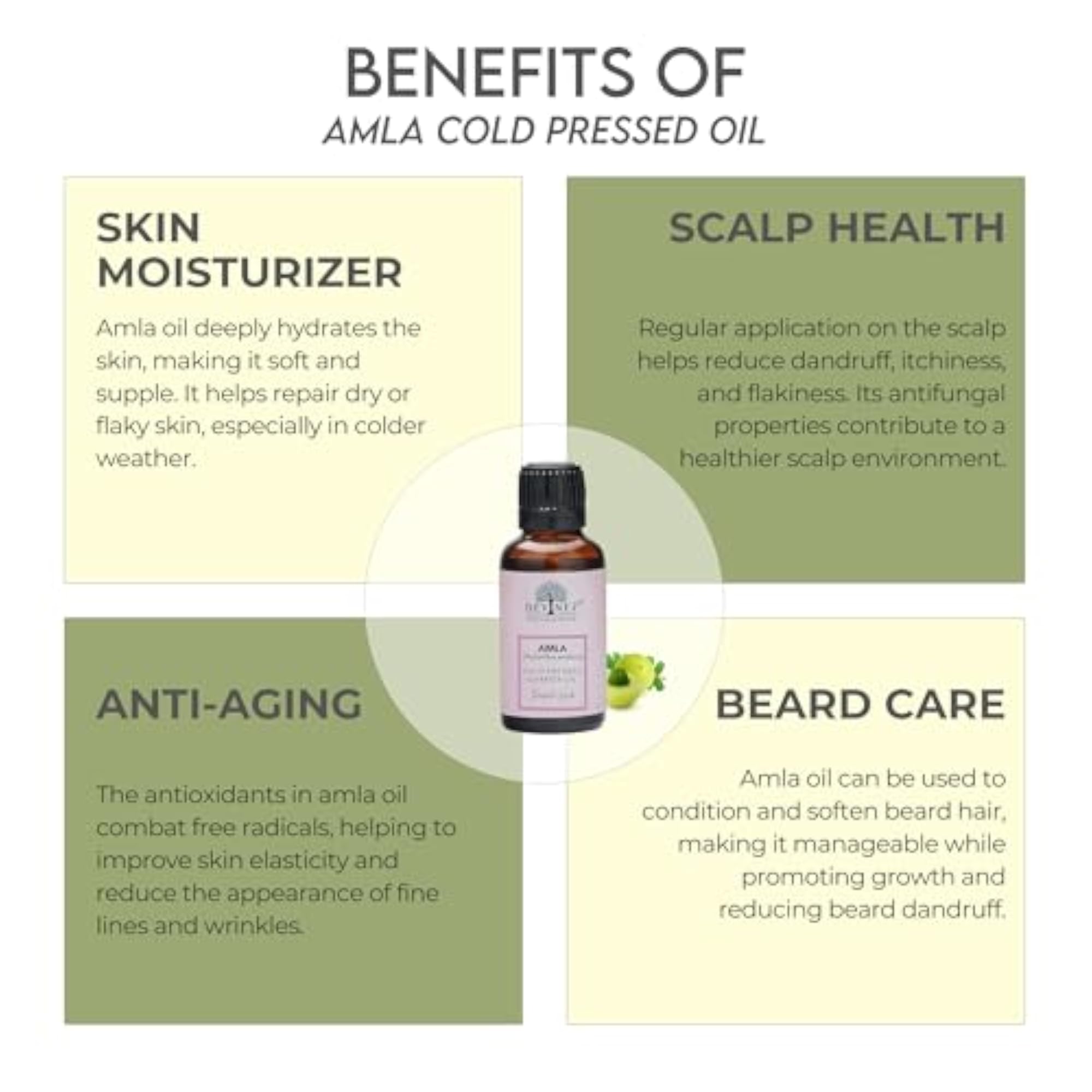 Amla Cold-Pressed Oil, 100% Pure Natural Hair Growth Treatment
