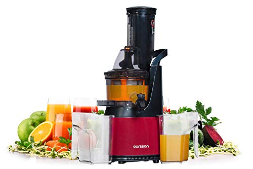 Oursson Vitality Extracteur de Jus de Fruits et Légumes avec Tarière, Technologie de Pressage à Froid, 1 litre, 240 Watts, Bordeaux, JM6001/DC Cover