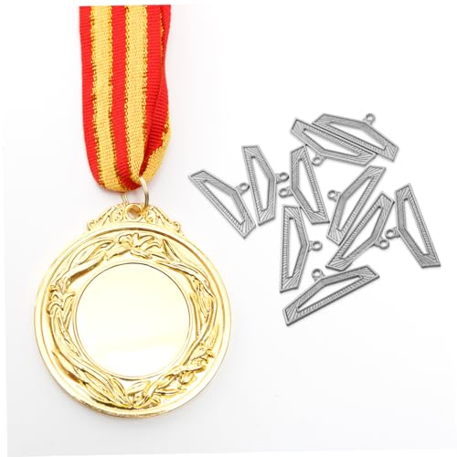 10Pcs Medal Display Buckle and Ribbon Rack Metal Flat Rings for Trophy and Medal Hanger Secure Attachment for Sports Events and Awards Showcases4