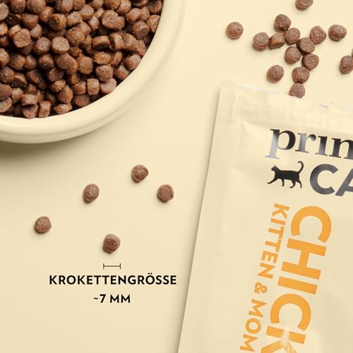PrimaCat - Alleintrockenfutter mit Hühnergeschmack für Kätzchen und säugende Katzen, 400 g