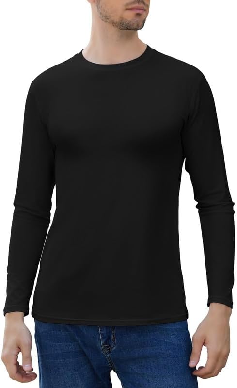 - Mens Thermals Long Sleeve Undershirt Warm Fleece Lined Base Layer Thermal Tops Long John Shirts for Men