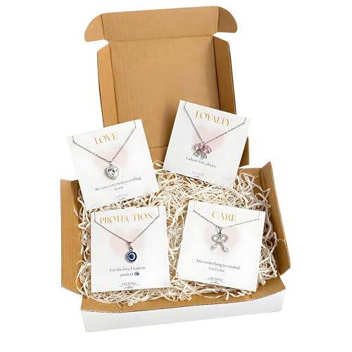 Image of 4 Pcs Necklace Set for Women | Stylish Trendy Necklace Combo of 4 | Chain with Pendant | Jewellery Set for Women /Girls | Necklace Set for Valentines, Birthday, Anniversaries (CN-2)