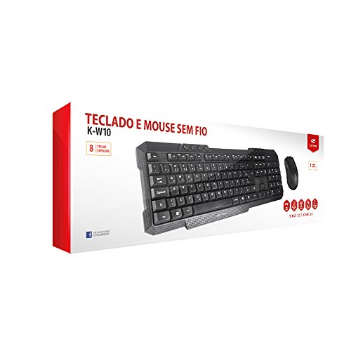 Kit Teclado e Mouse sem Fio, C3TECH, Teclados