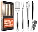 Produktbild SHINESTAR 4-teilig Grillbesteck Set, Grillzubehör Edelstahl, Grillzange Pfannenwender Gabel Grill Bürste für Weber Grill 6630, Barbecue Grill BBQ Zubehör für Gasgrill 45,7 cm