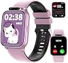 Smartwatch Infantil Resistente al Agua para Niñas con rastreador de fitness y actividad deportiva | podómetro, frecuencia cardíaca, SpO2, monitor de estrés, linterna, app, pantalla táctil HD, cámara y juegos para niñas de 4 a 13 años, regalo para niños 2