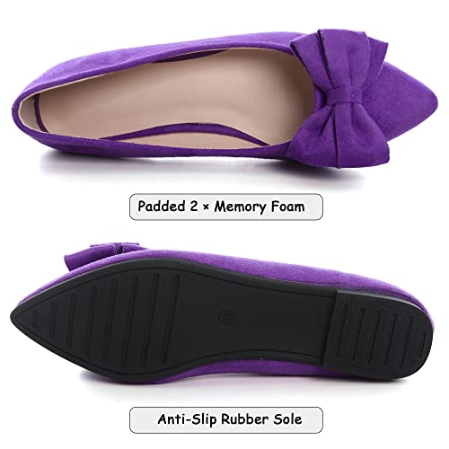 Image of Dear Time Women's Ballet Flats Dress Ballet Shoes Slip on for Office Work Comfortable Shoes