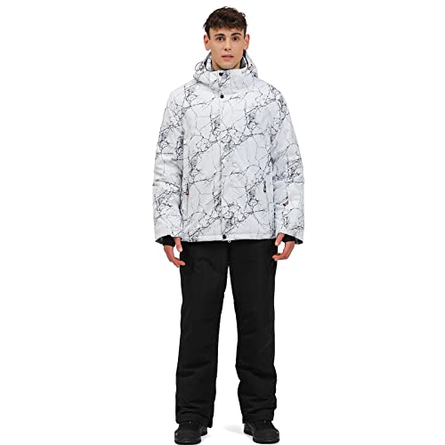 Conjunto de jaqueta e calça de esqui masculina à prova d'água para neve ao ar livre quente inverno