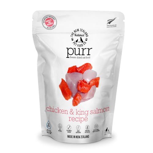 Purr Chicken & King Salmon Freeze Dried Cat Food, Topper & Treat, 9.9oz