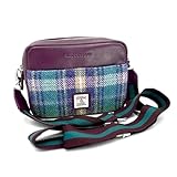 Maccessori Authentic Harris Tweed Camera Bag Vegan Leather Crossbody Clutch, Dimensions: 9.05