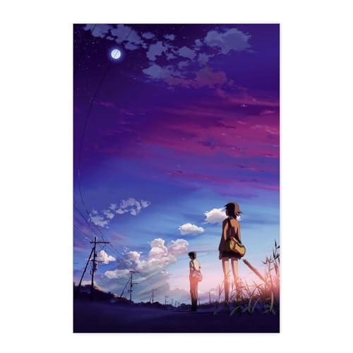 ポスター キャラクター柄 遠野貴樹と篠原明里 秒速5センチメートル 周辺 萌えグッズ アートポスター 剥がせる 現代 印刷 版画 壁掛け 壁の絵 寝室 部屋飾り 60*90（cm）のサムネイル