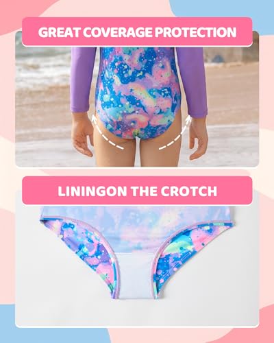 Image of Angel season Girls Swimsuits Kids Bathing Suit One Piece Swimwear with UPF 50+ Cute