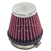 K&N RC-2340 Universal Clamp-On Air Filter: Round Tapered; 2.125 in (54 mm) Flange ID; 2.75 in (70 mm) Height; 3 in (76 mm) Base; 2 in (51 mm) Top
