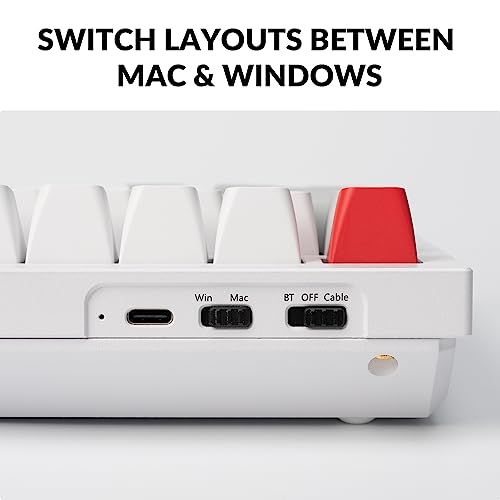 Image of Keychron Q1 Pro Wireless Custom Mechanical Keyboard, QMK /VIA Programmable Full Aluminum 75% Layout Bluetooth /Wired RGB with Hot-swappable Keychron K Pro Red Switch Compatible with Mac Windows Linux