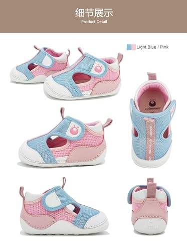 Baby Walking Shoes, Breathable Mesh, Hook and Loop Straps, Non-Slip Sole2